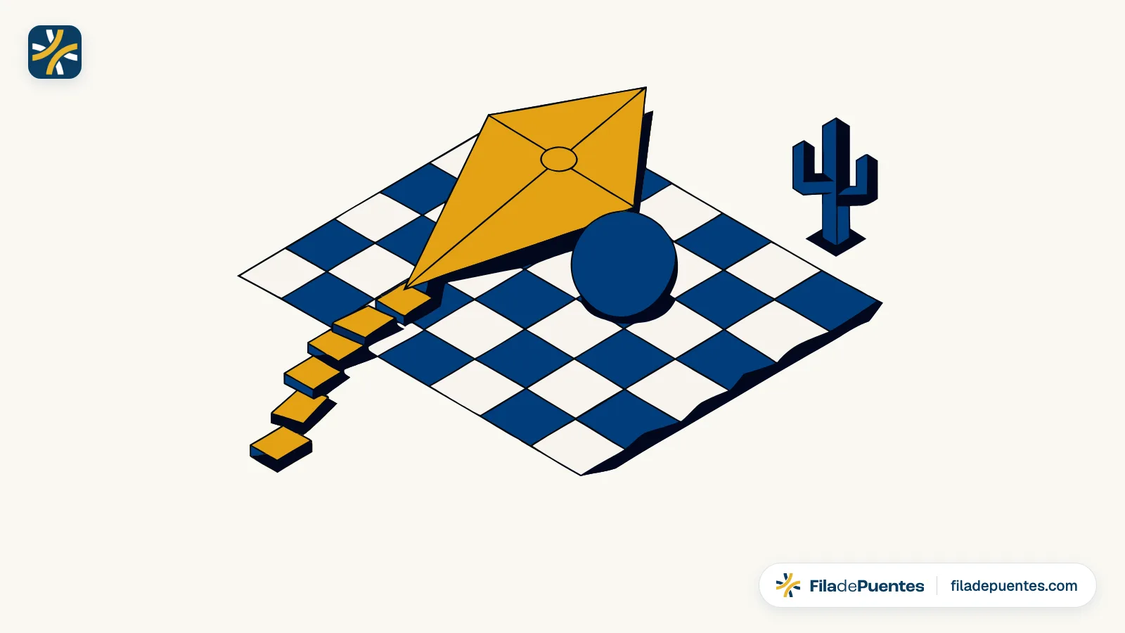 Ilustración de un día de campo con papalote, pelota y un cactus, planes en familia en El Paso y Juárez